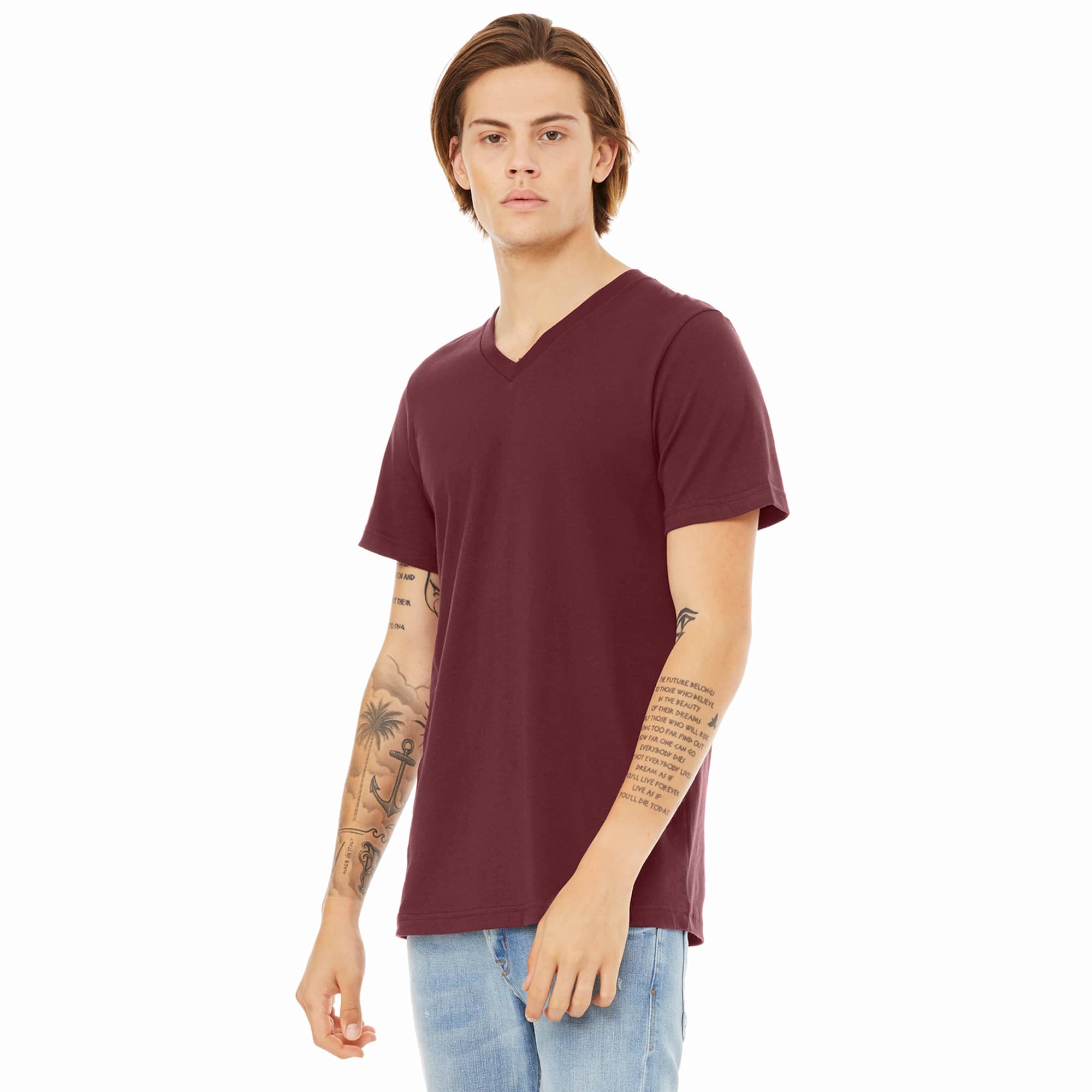 BELLA+CANVAS® Short Sleeve V-Neck Adult Unisex Cotton Jersey T-Shirt
